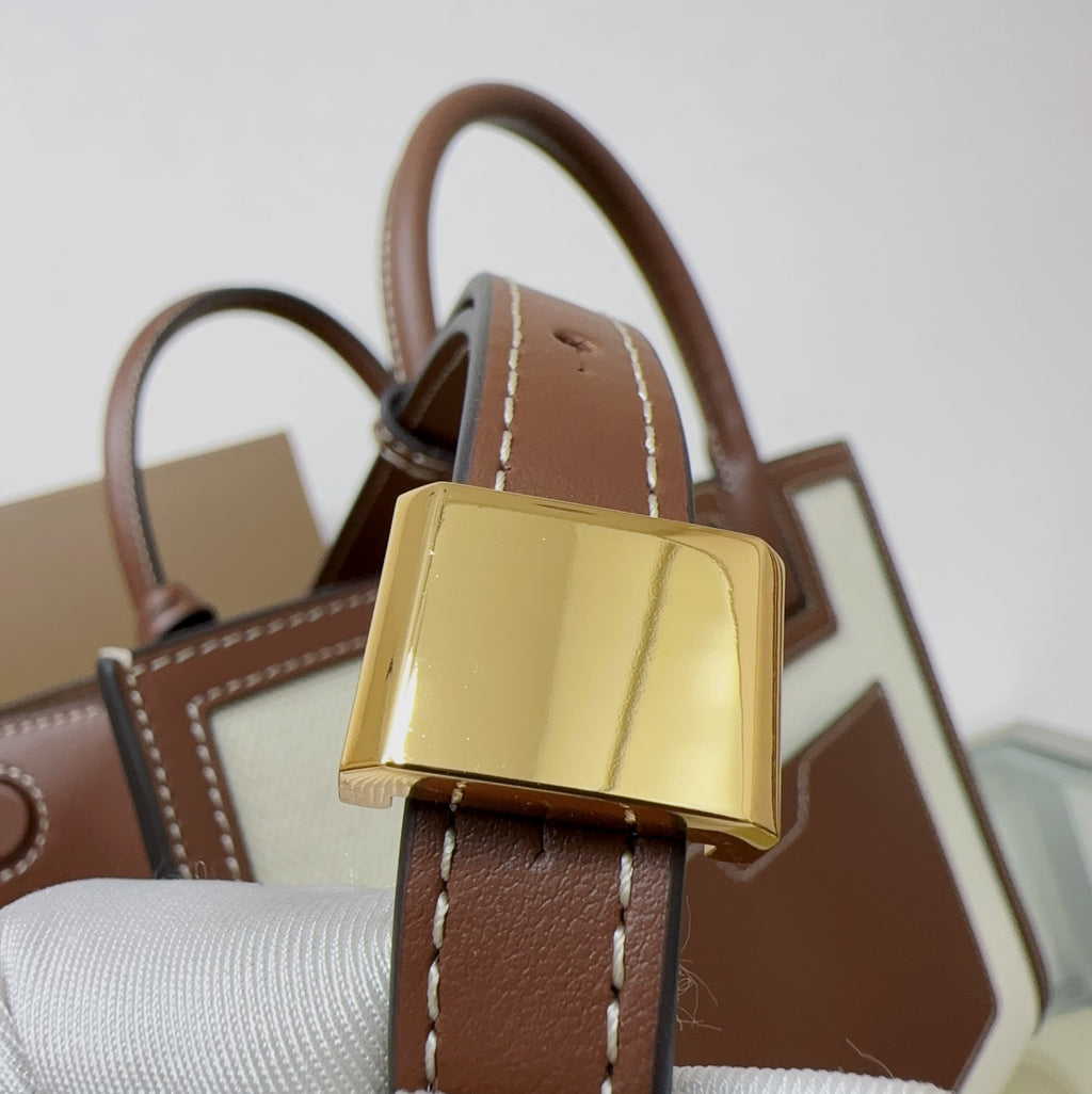 Bell Ave Structured Canvas Shoulder Bag – Classic Tan Edition