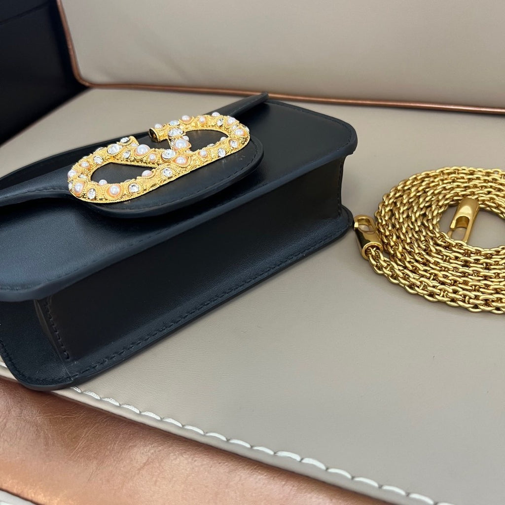 Bell Ave Mini Jewel Shoulder Bag – Black