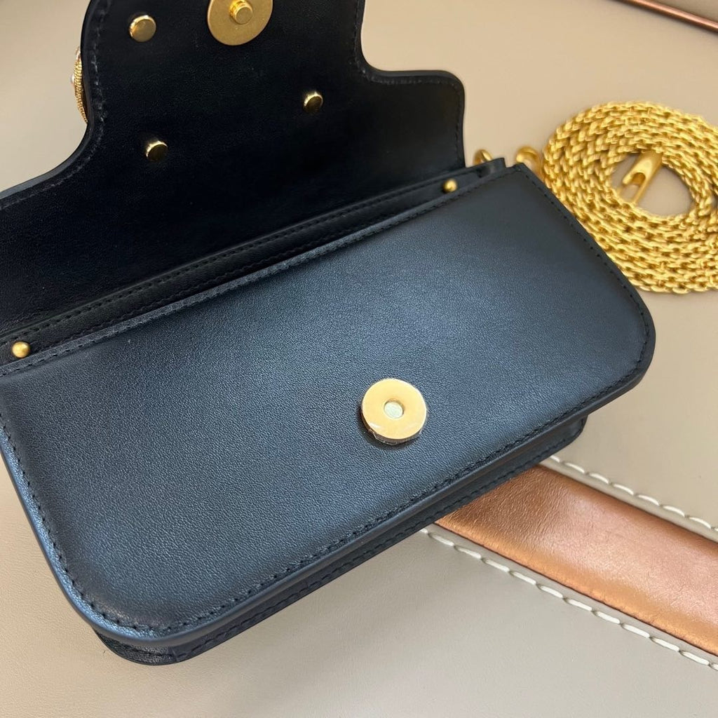 Bell Ave Mini Jewel Shoulder Bag – Black