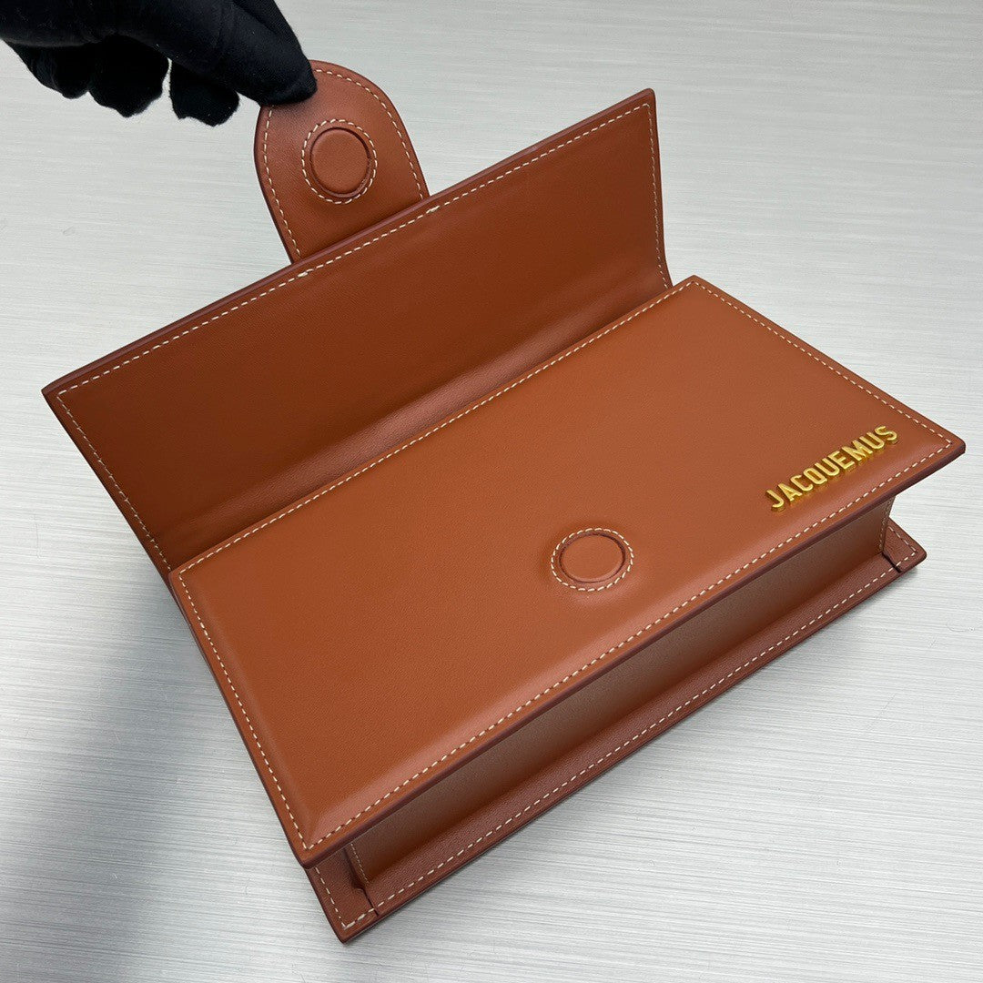 Structured Mini Top Handle Crossbody – Caramel