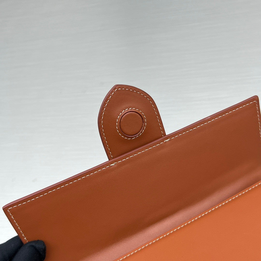 Structured Mini Top Handle Crossbody – Caramel