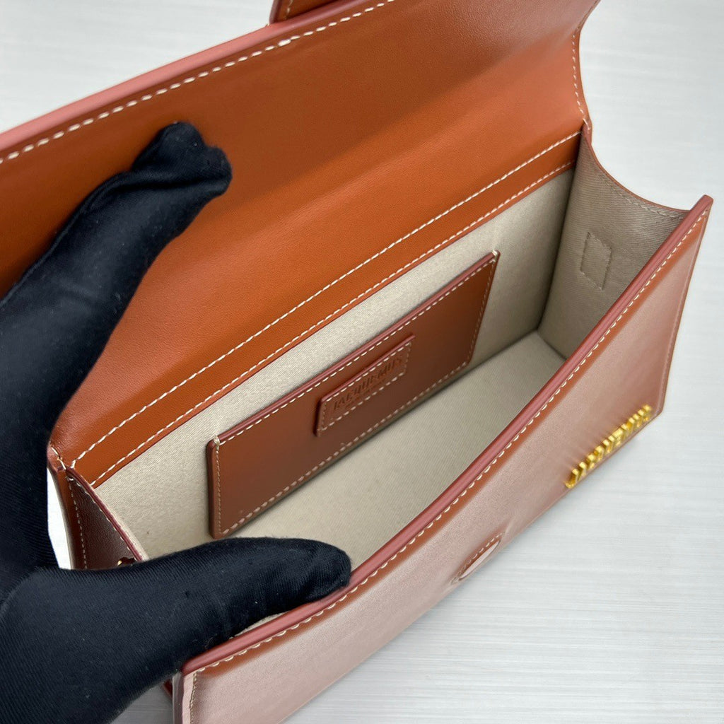 Structured Mini Top Handle Crossbody – Caramel